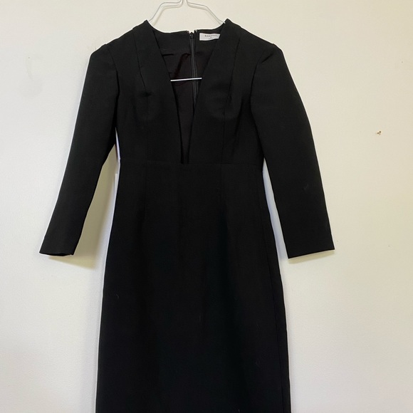 Babaton Masu dress sz 0 black low cut front nwt - Picture 3 of 5